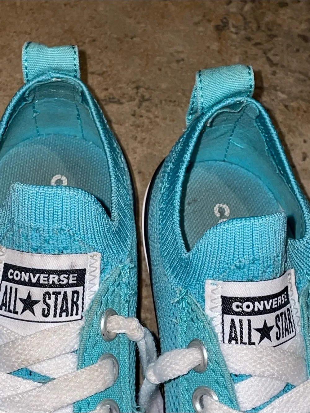 Converse Chuck Taylor All Star Knit Easy-On Sneakers Youth US 11 Aqua Ocean Drip